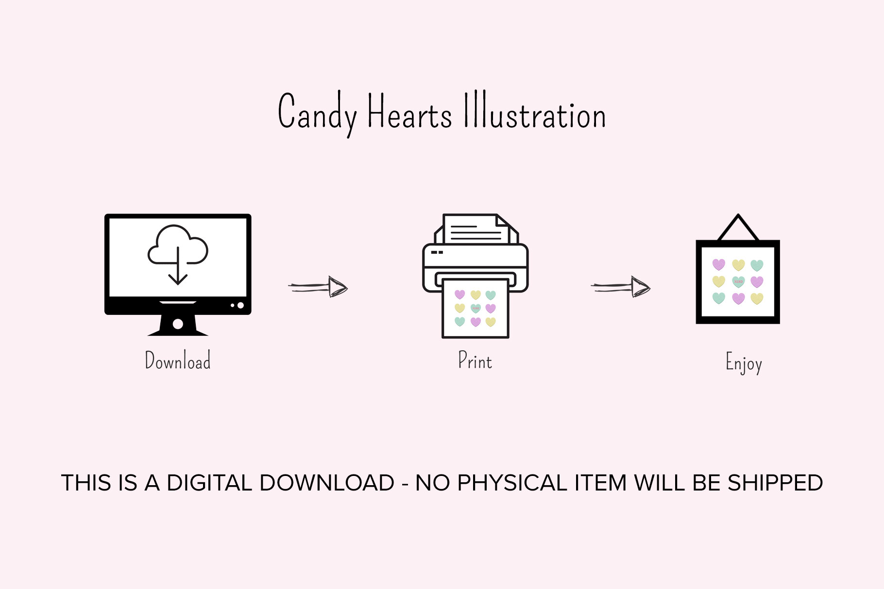 download print enjoy candy hearts