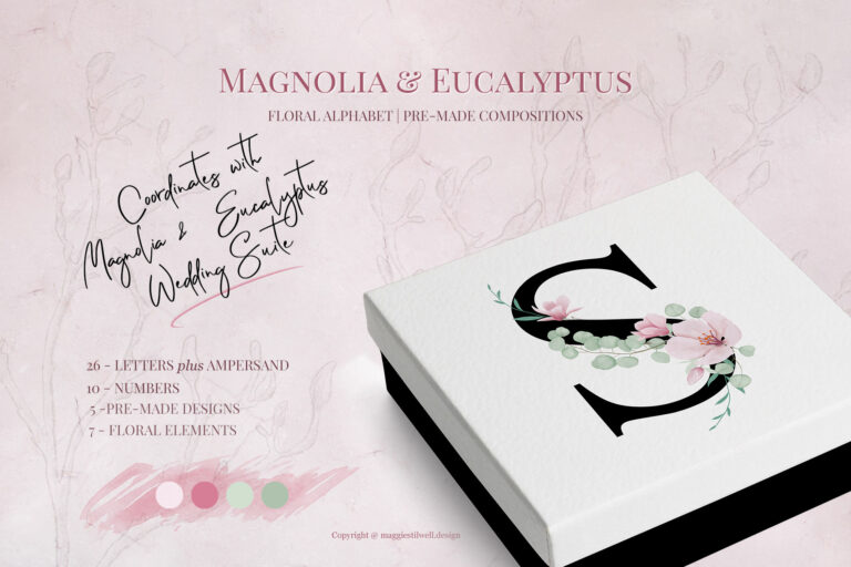 Magnolia & Eucalyptus Design Set
