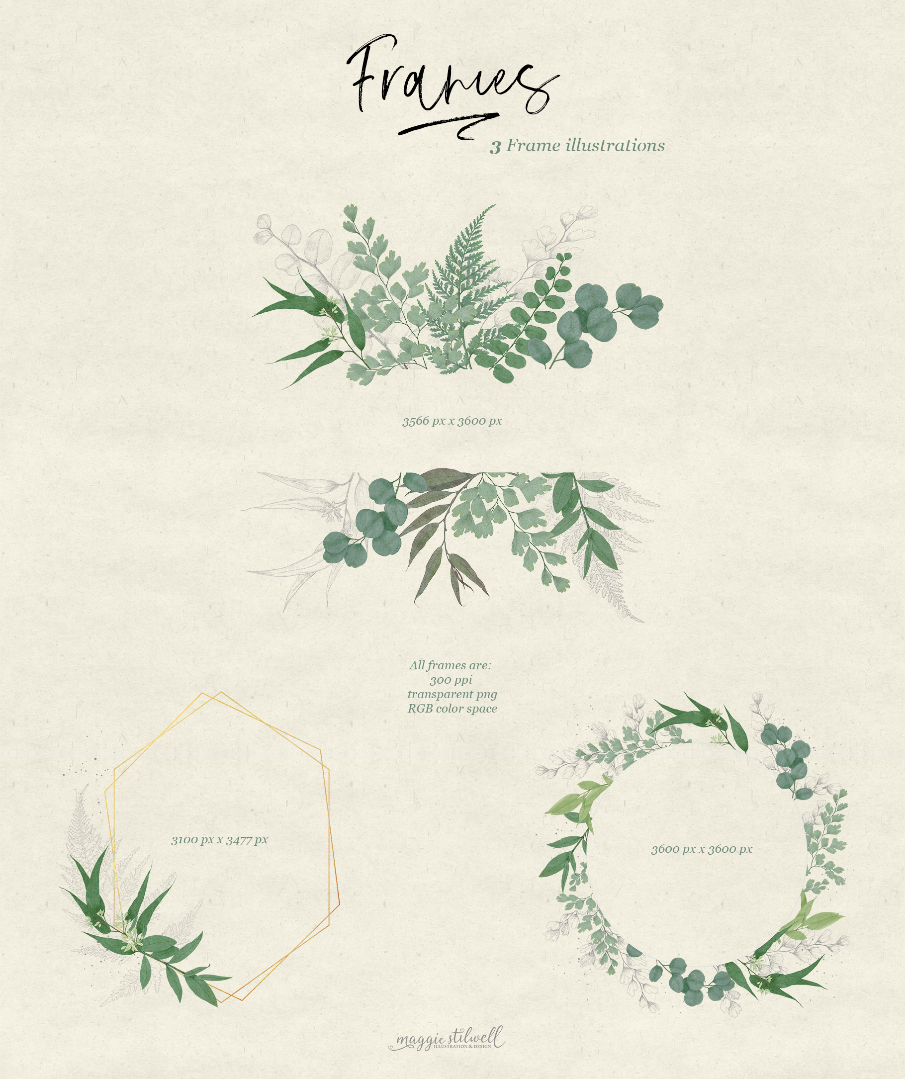 Ferns & Foliage Design Set