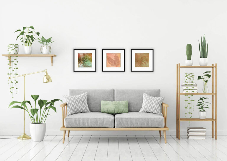 Tropical Leaves 3 Piece Wall Art