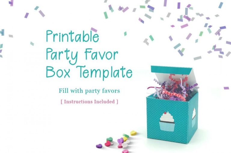 Printable Party Favor Box