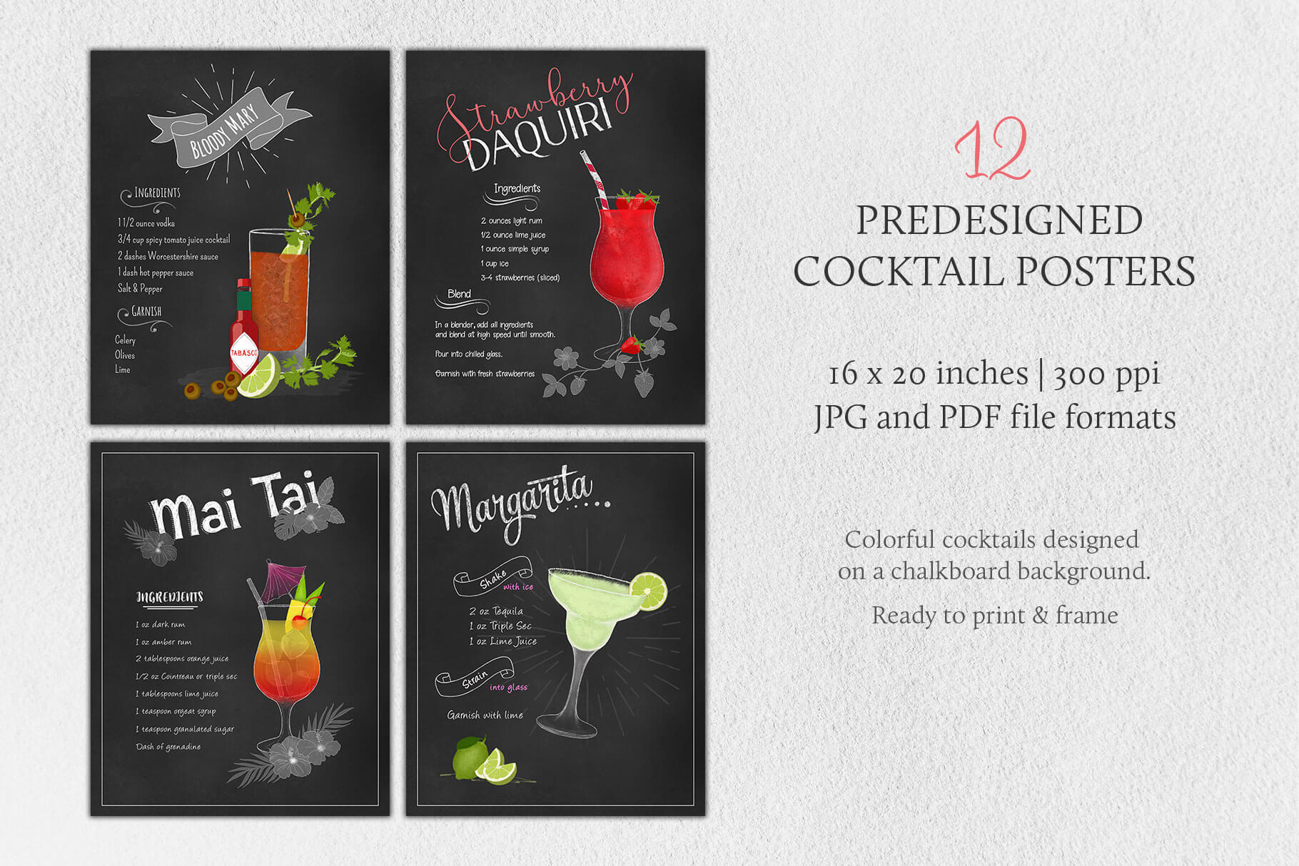 Cocktail Posters & Illustrations