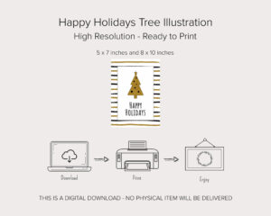 "Happy Holidays" Printable