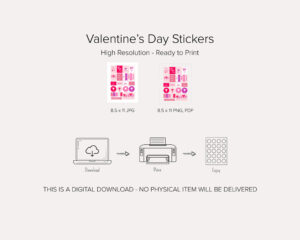 Valentine's Day Printable Stickers