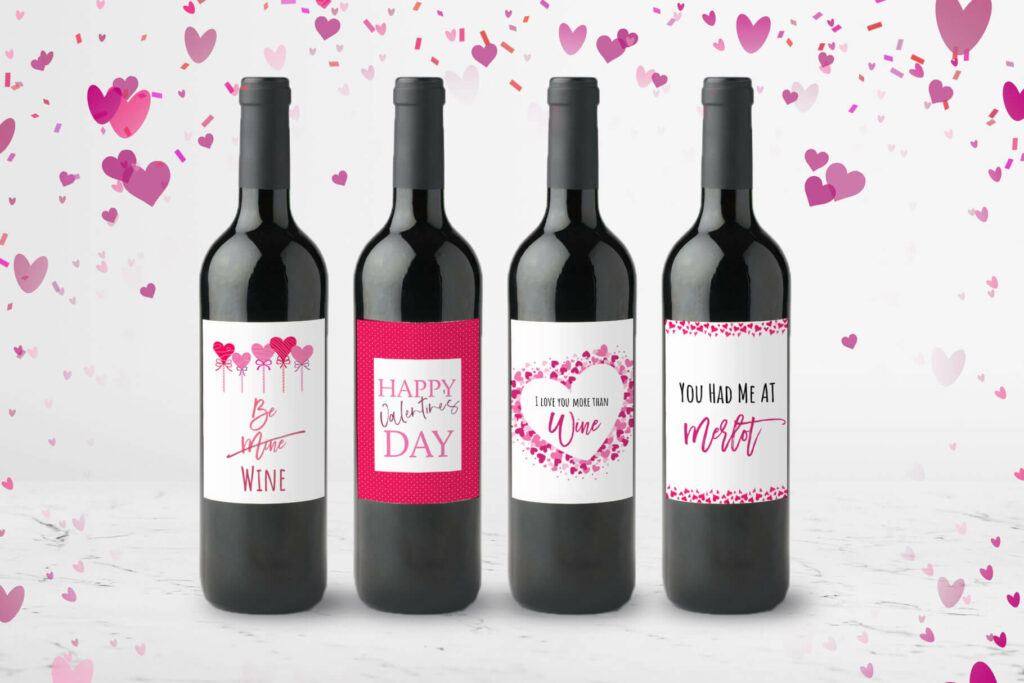 Valentine Wine Labels