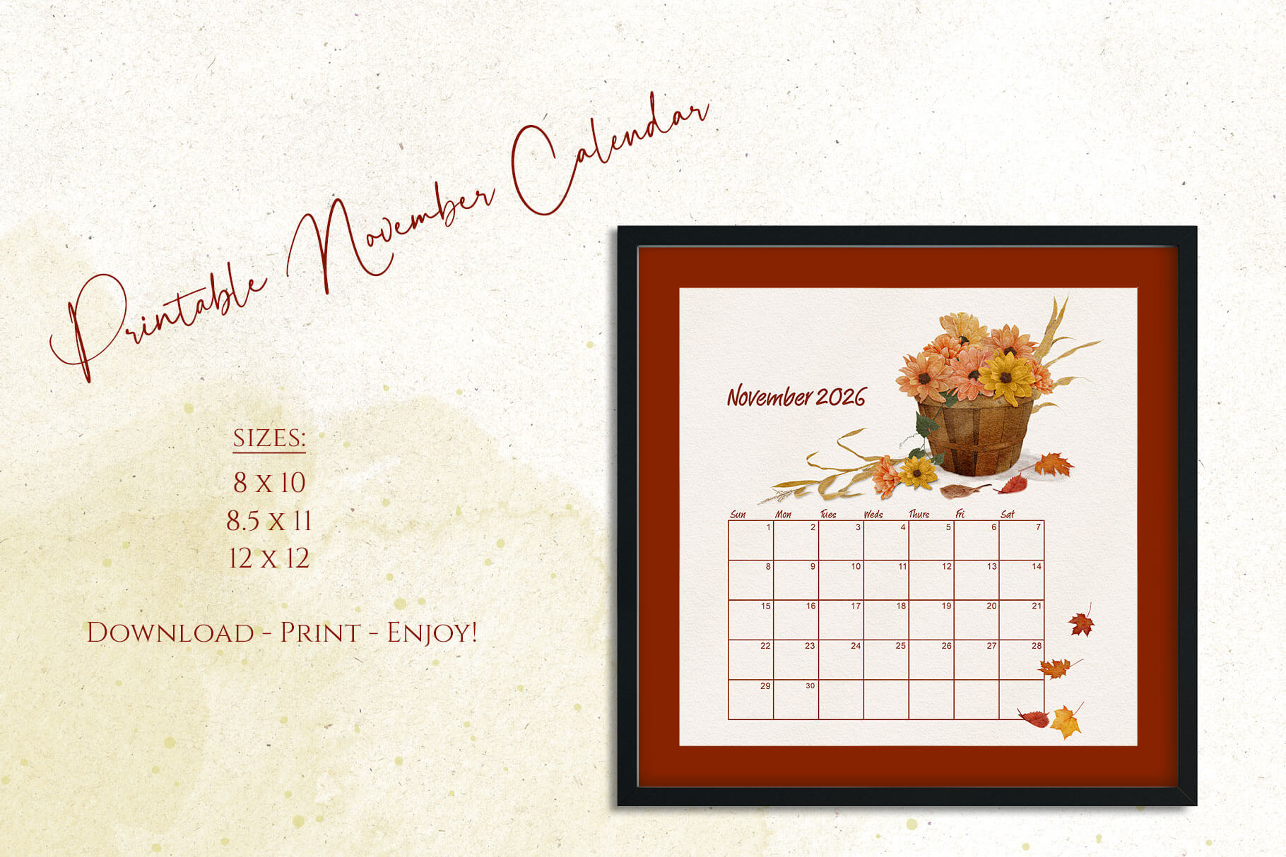 autumn illustrations printables 12.1