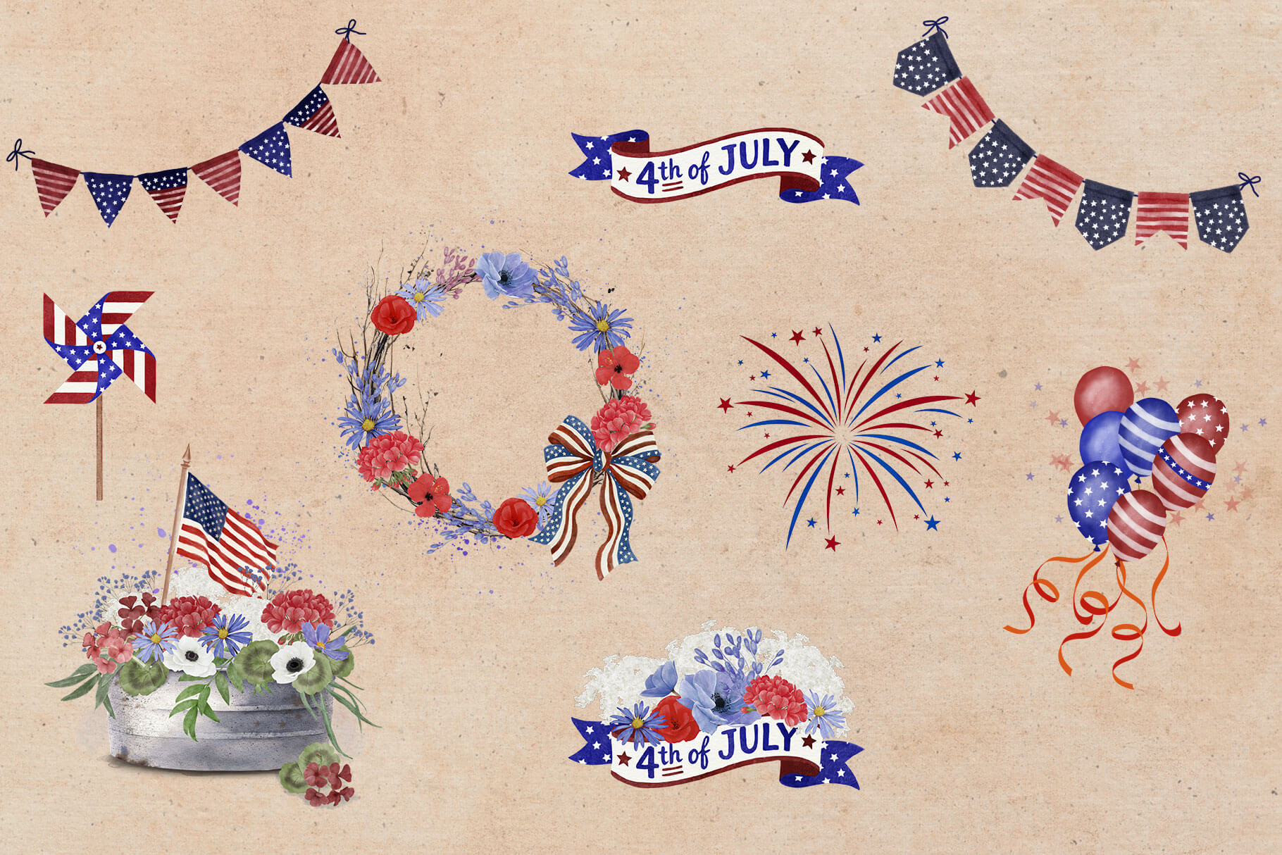 patriotic clipart bundle 4