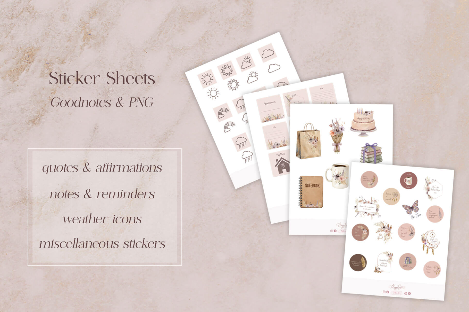 Boho Digital Planner - 2027 boho planner 2027 stickers