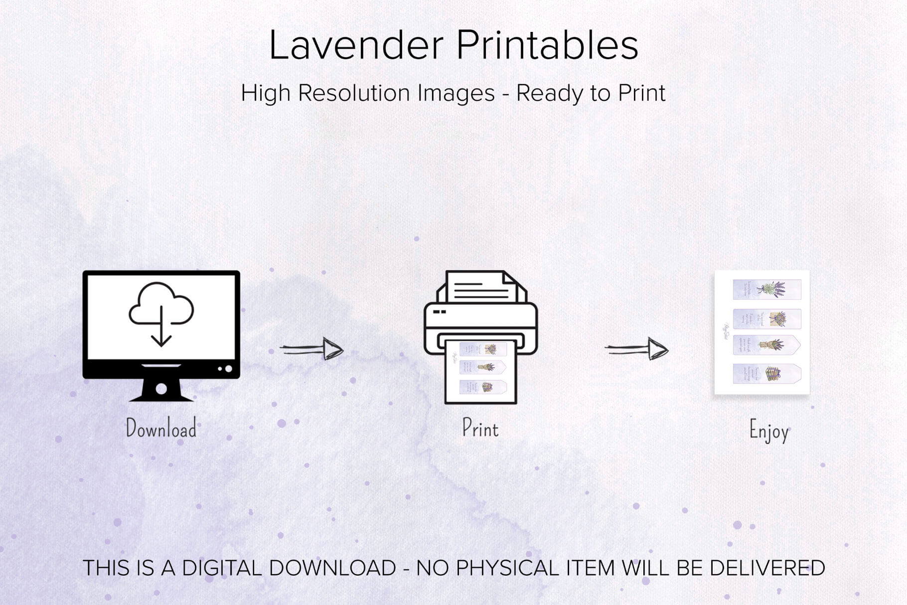 Lavender Printables Bundle lavender printables download print enjoy