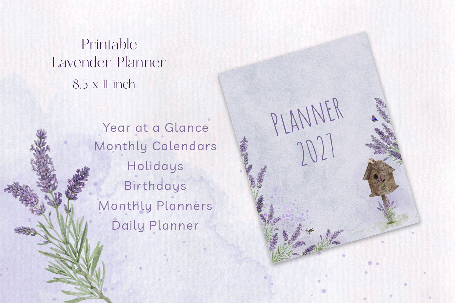 Lavender Printables Bundle lavender printables planner