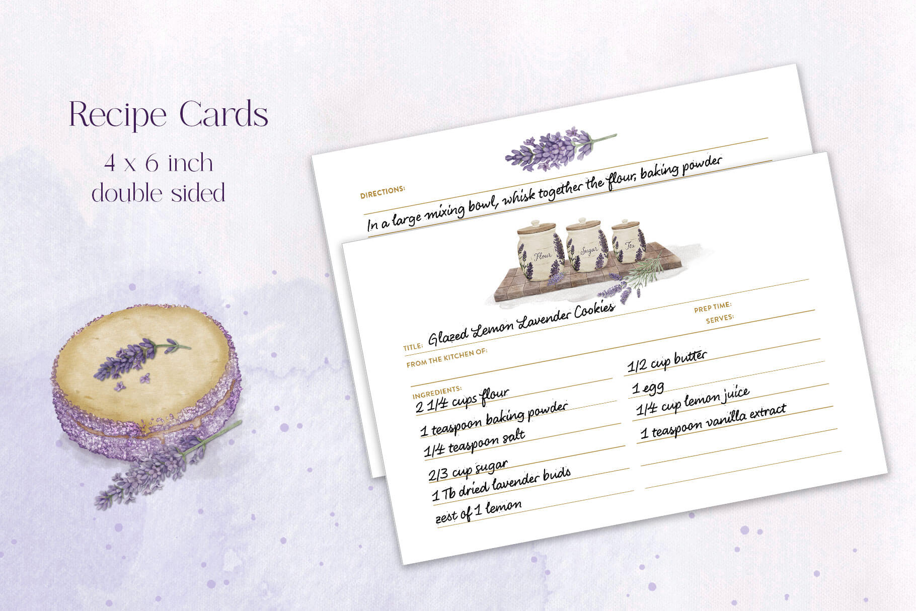 Lavender Printables Bundle lavender printables recipe card