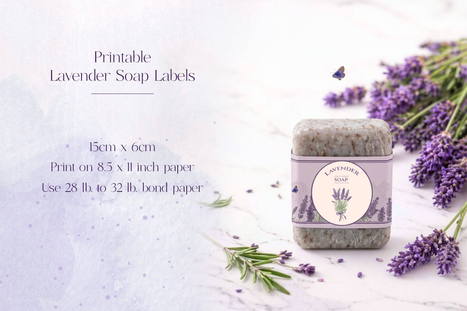 Lavender Printables Bundle lavender printables soap labels